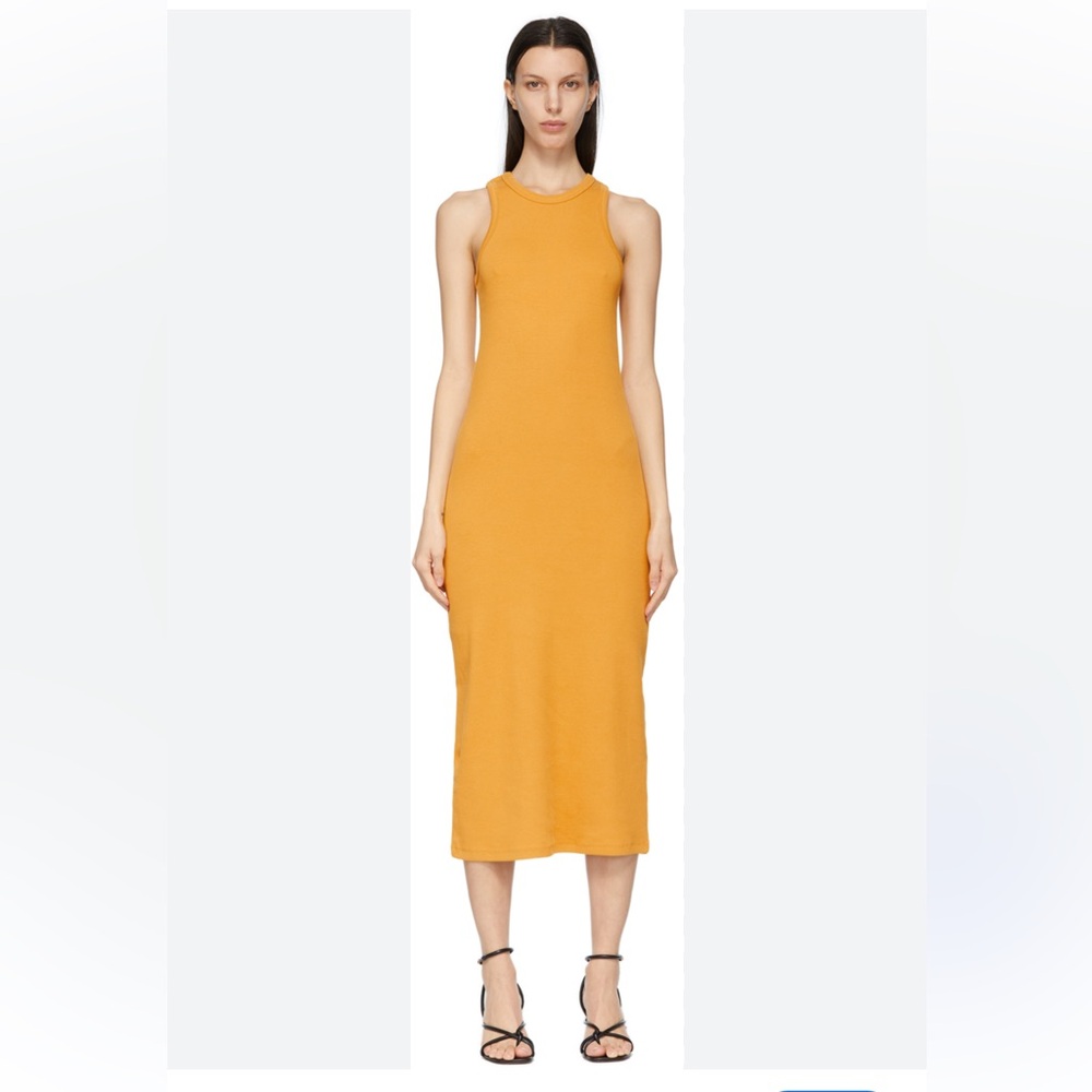 House of Harlow 1960 yellow biker knit dress size S